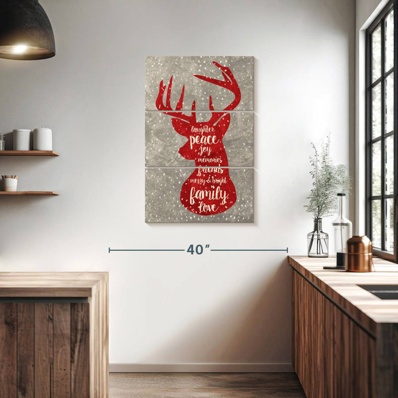 Lelend Red Xmas Deer, 38" H x 24" W
