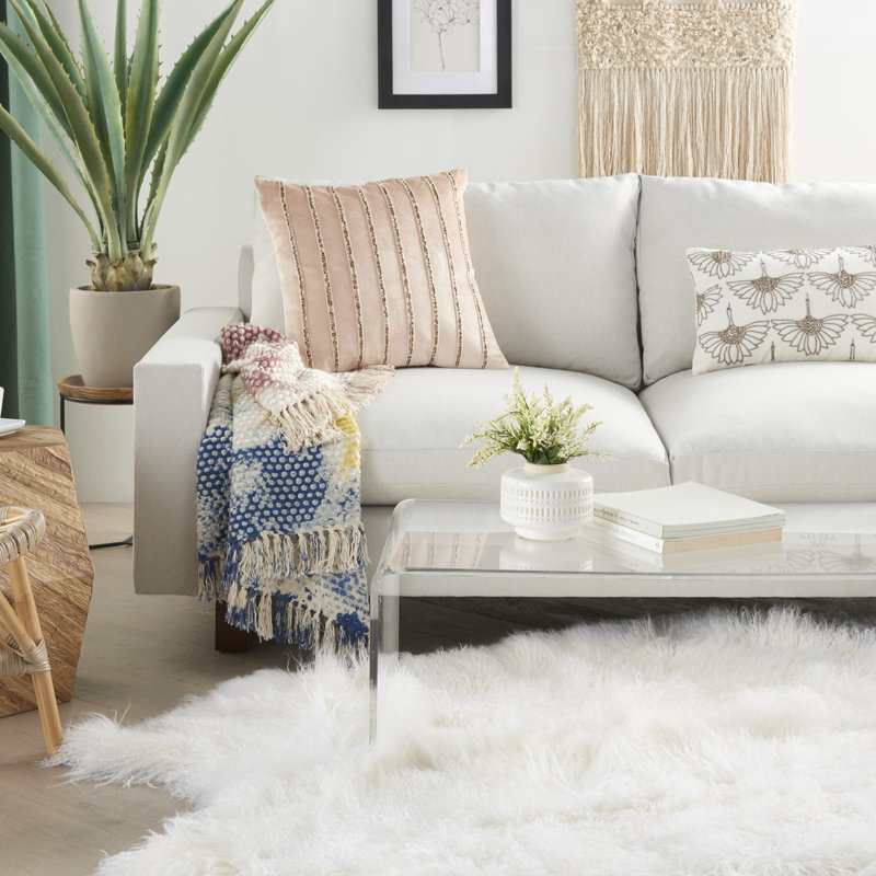 Sequined Throw Pillow, Blush