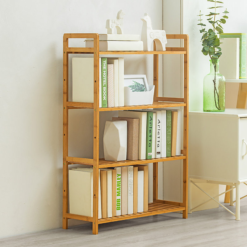 Audriel Bamboo Bookcase, (4 Shelves) 100cm H x 68cm W x 25cm D