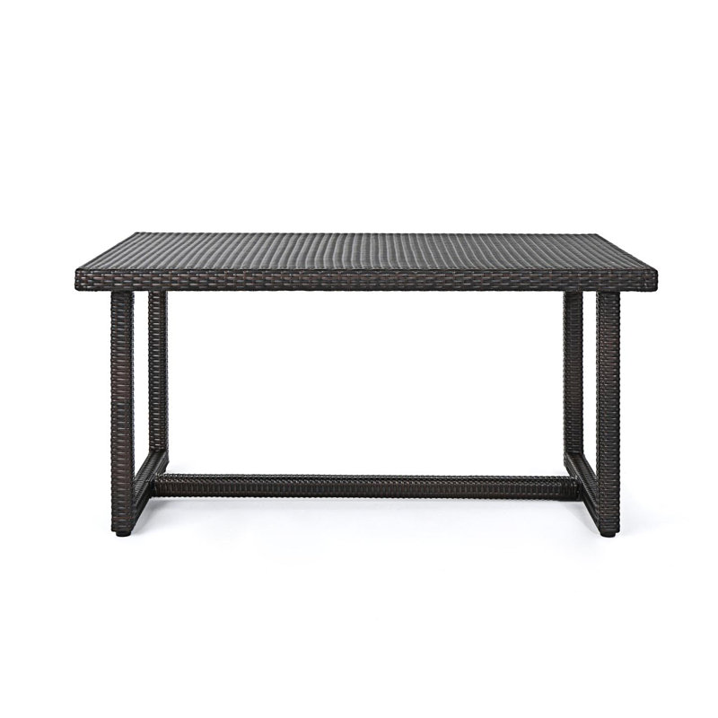 Dining Table With Trestle Base, Brown 