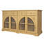 Buffet 60 po avec 4 portes en verre arquées et tablettes réglables-1130572060