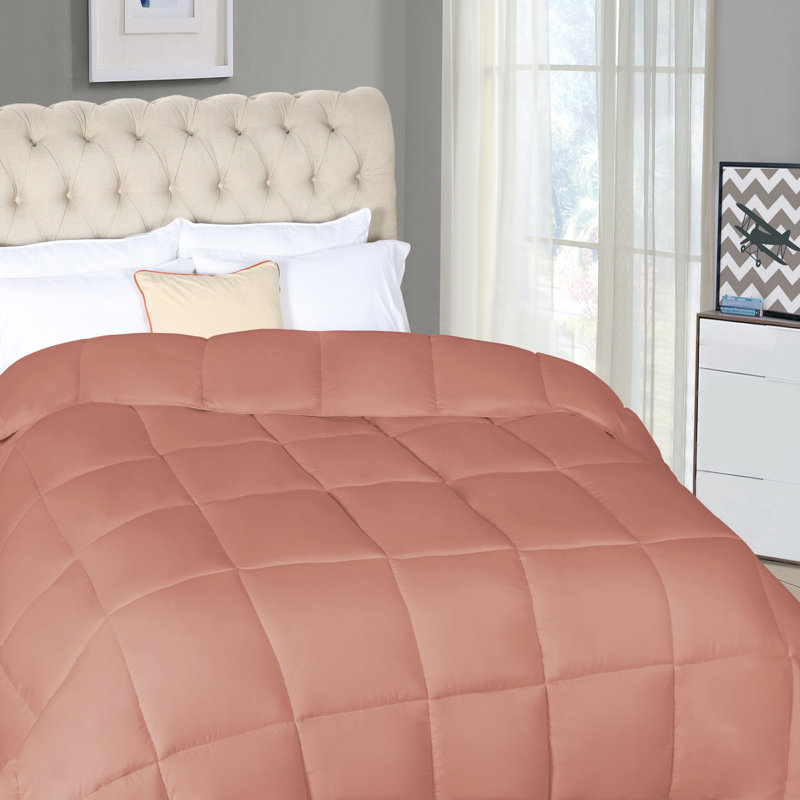 Édredon en duvet synthétique toutes saisons Grand Down - moelleux et hypoallergénique, Édredon simple / simple TG, Rosé