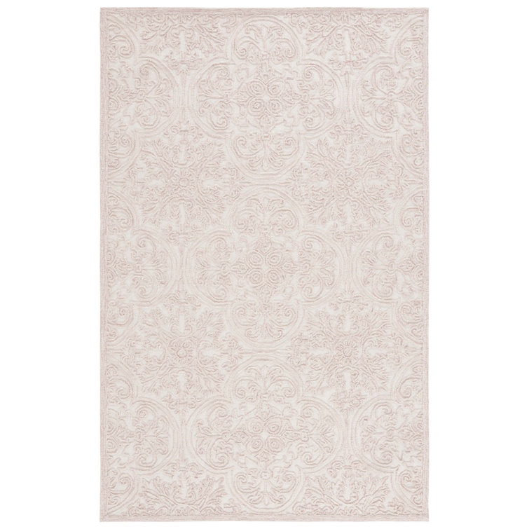 Abdihafid Trace 101 Area Rug In Ivory / Pink