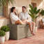 Boîte de rangement en plastique verrouillable pour terrasse Furmax 120 gallons-98552270