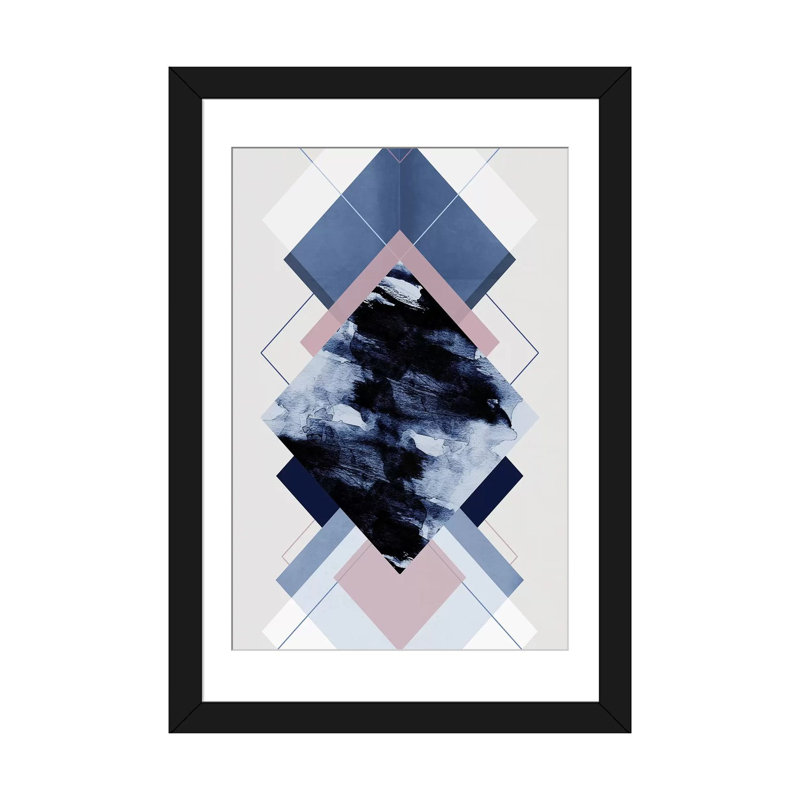 « geometric textures xi », impression sur toile, Papier d'art encadré noir, Blanc, H 32 po x l 24 po x P 1 po