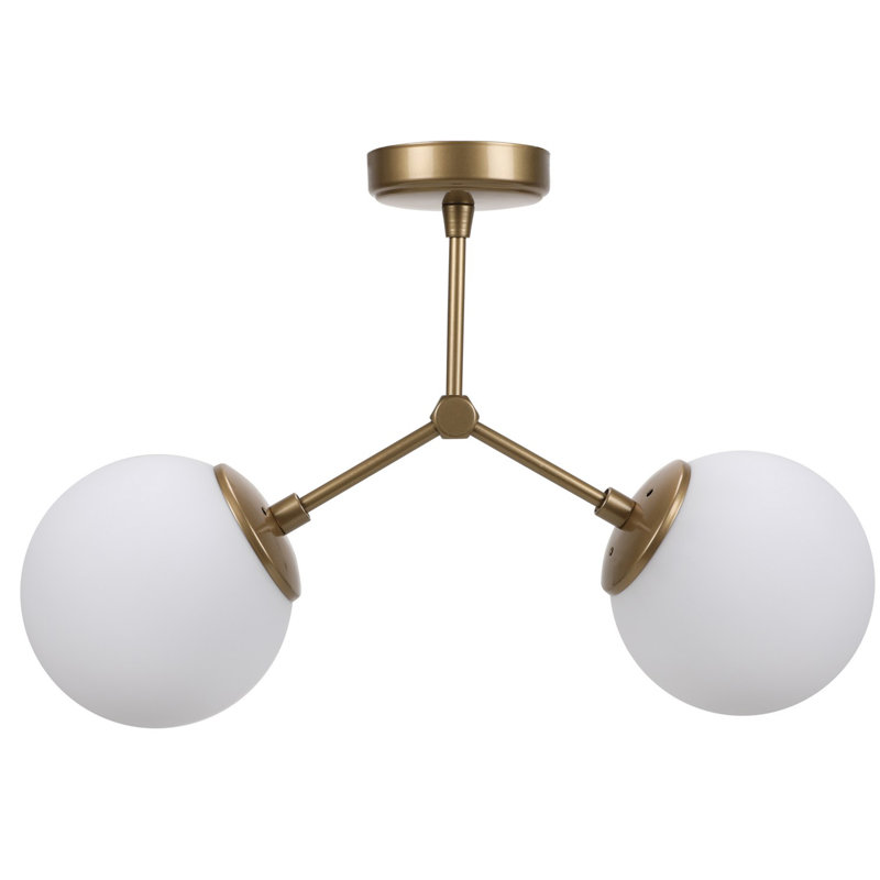 Lustre sphérique Jiannah Spoutnik, Blanc jaune