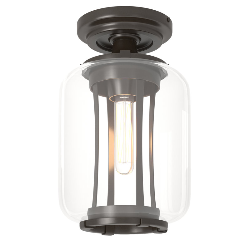 Fairwinds Outdoor Semi Flush Mount - Clear Glass, Coastal Oil Rubbed Bronze