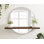Miroir rond rose avec tablettes