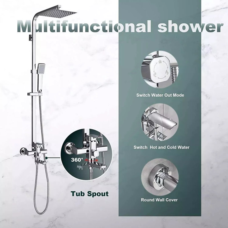 Complete Shower System with Rough-in Valve
