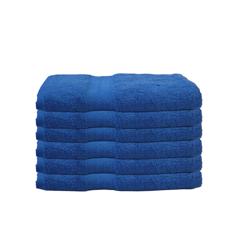 Cotton Bath Towel (Pack of 6), Blue