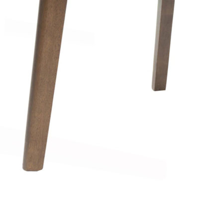 Table de bar ronde en bois de style moderne du milieu du siècle – Table de bar de 107 cm de haut avec pieds fuselés pour la cuisine, la salle à manger ou le bar à domicile, noyer naturel