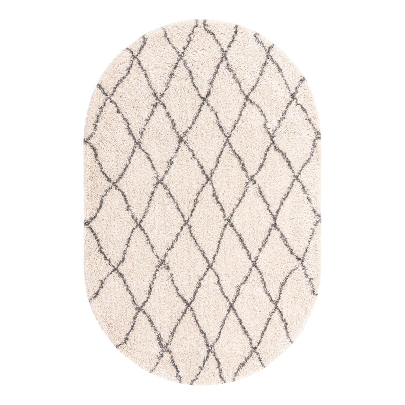Reardon Geometric Indoor Rug, Oval 5'3" x 8'