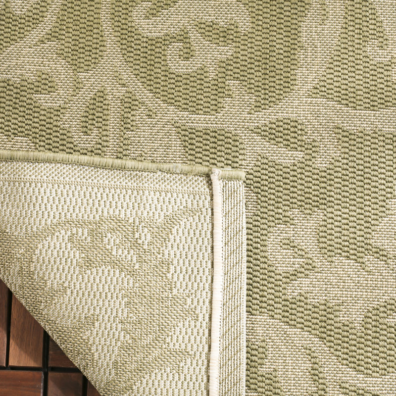 Herefordshire Performance Floral Indoor/Outdoor Area Rug, Square 6'7"