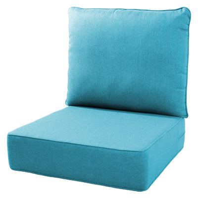 Allo 24"X22"X6" Patio Thick Cushions & Pillows Set - Deep Seat Indoor/Outdoor Water & Fade Resistant