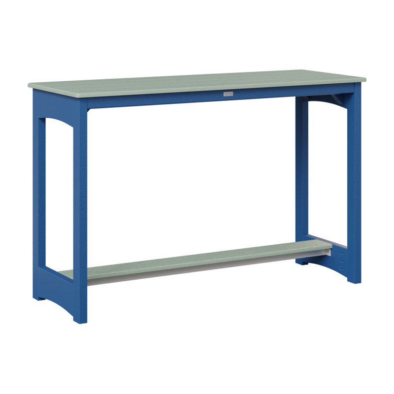 Table de bar Berlin Gardens, 38.5" H x 60" W x 22" D, Écume de mer, écume de mer, Bleu pacifique