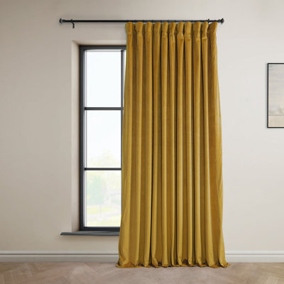 Loria Plush Velvet Blackout Curtain Panel