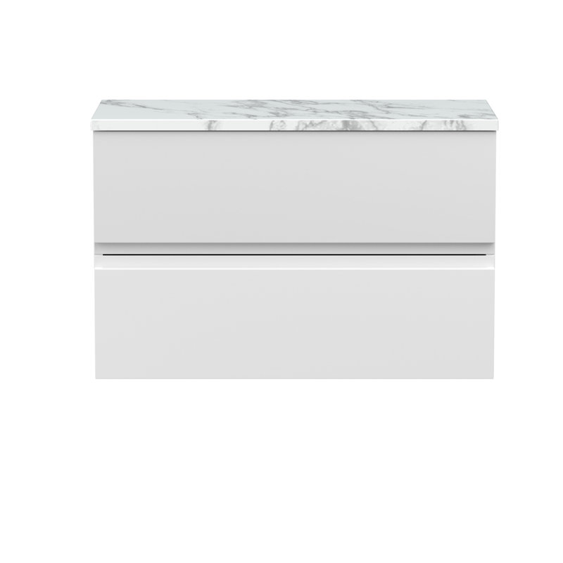 Urban 81cm Single Bathroom Vanity Base Only, Satin White