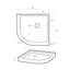 Receveur de douche Marquette 4 po x 32 po x 32 po à double seuil et coin arrondi, avec bonde centrale, blanc brillant-135427434