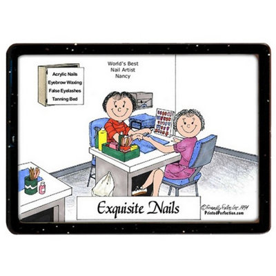 Personalized Manicurist  Female Acrylic Magnet  Great Gift