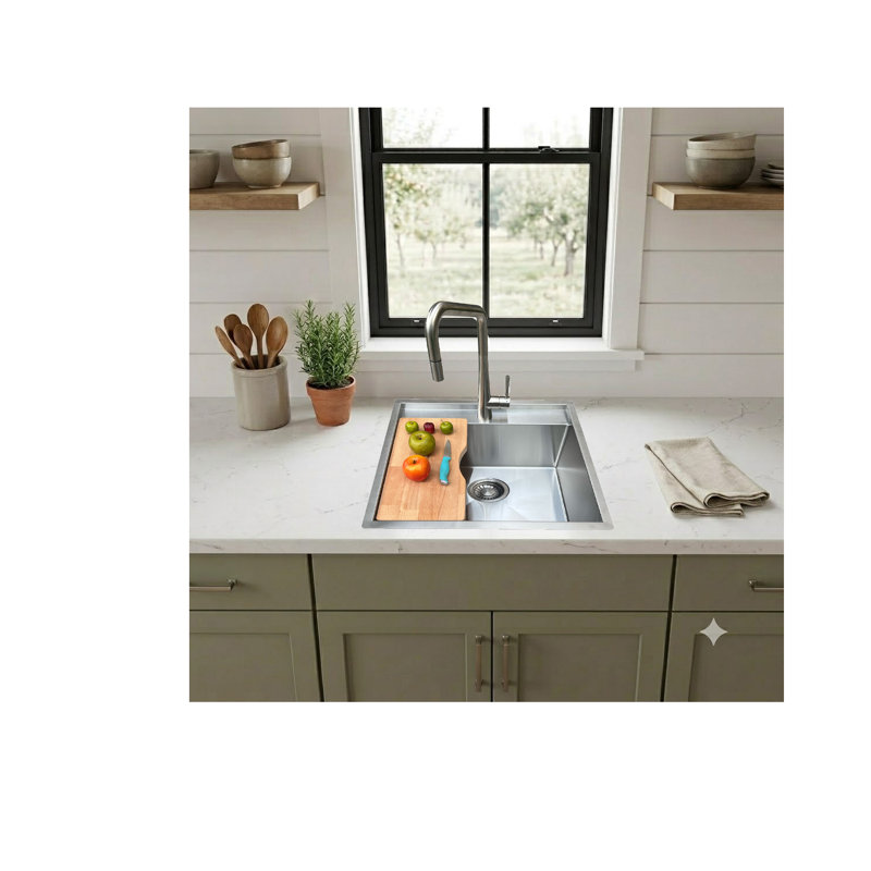 18" Single Bowl Dual Mount Kitchen Sink
