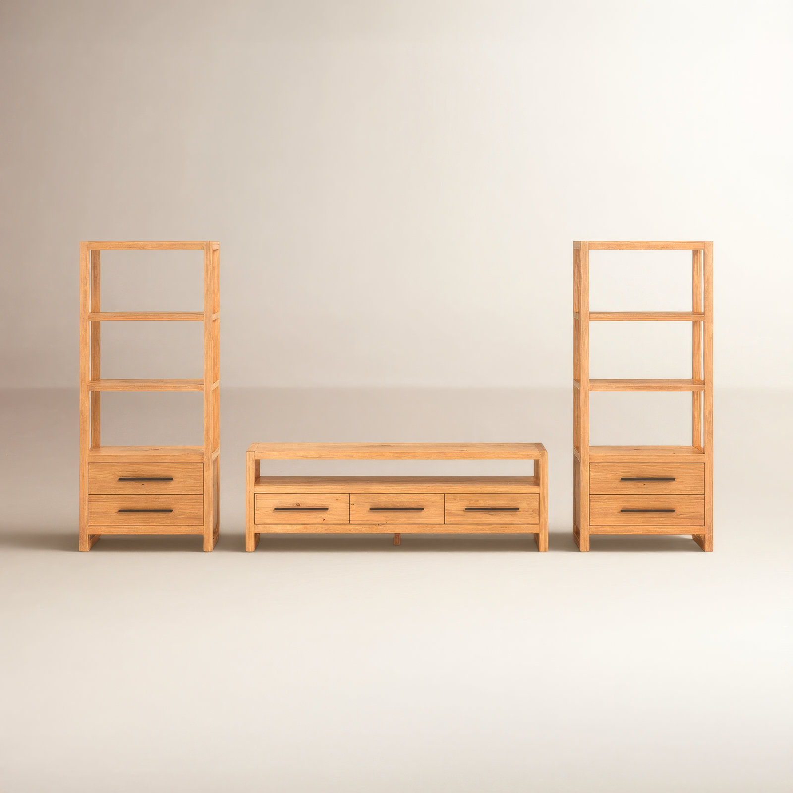 Modica 127" Pine Entertainment Center, Natural