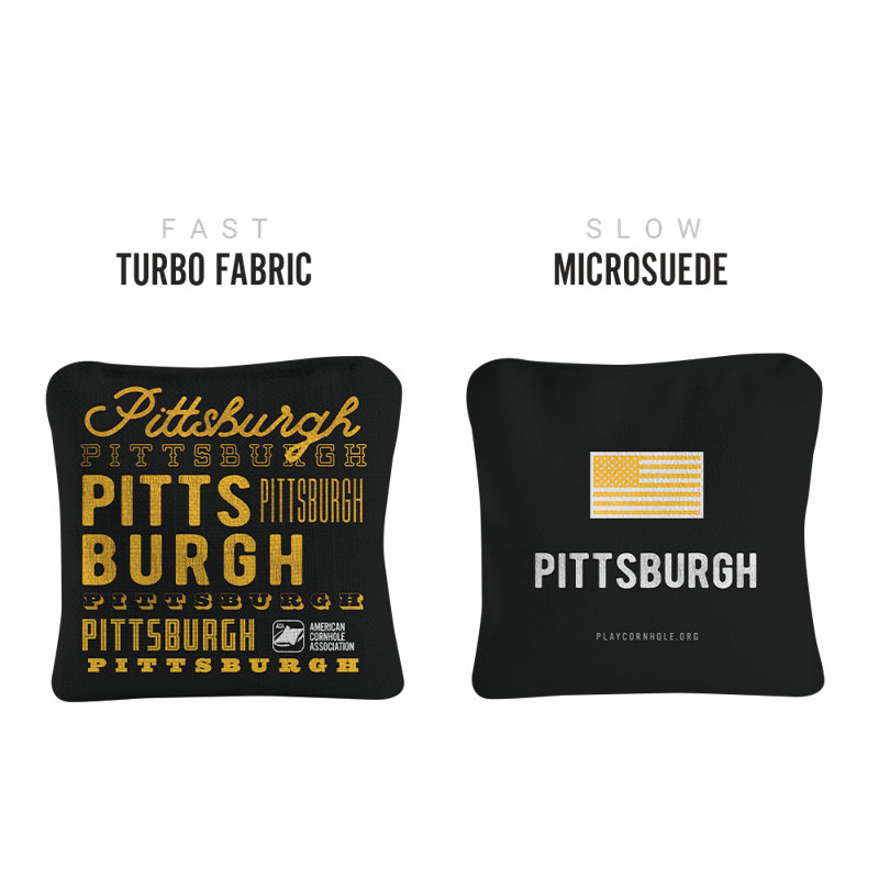 Pittsburgh Football - sacs rétro Gameday Synergy Pro Cornhole, Jaune