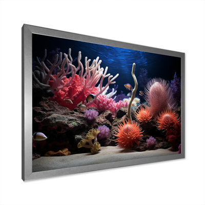 «Vibrant Coastal Coral Beauty», reproduction d'art sur toile