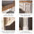 Beige + Walnut Solid Wood Freestanding Fireplace