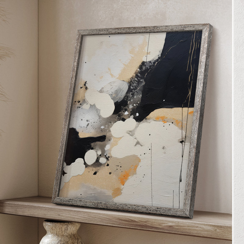 ABSTRACT Series D, reproduction encadrée - bois massif