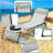 Face Down Chaise Lounge Chair 5-Position Adjustable Sunbathing, Foldable Tanning Chair with Face& Arm Holes, Outdoor Recliner Chair for Pool, Beach, Patio, Lawn (Gray, 2 Pcs)-218910177