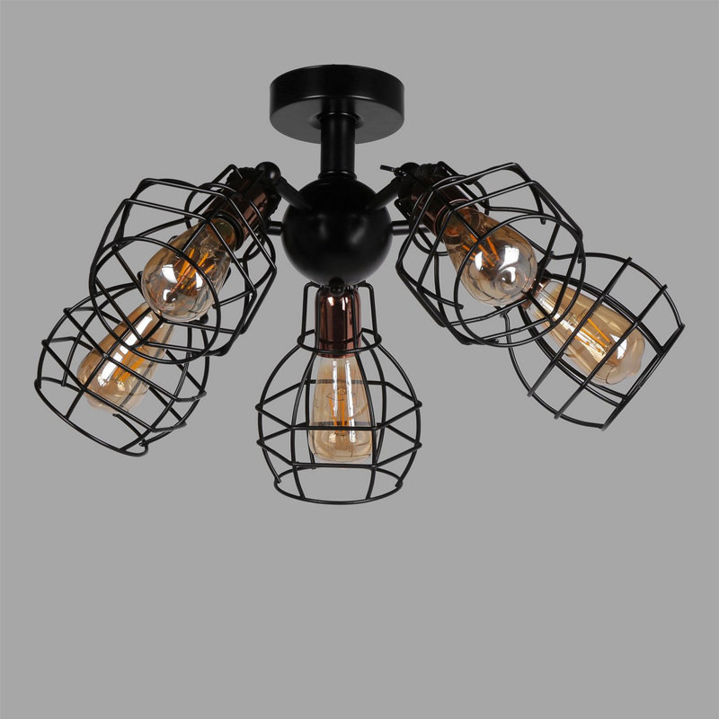 Plafonnier semi-encastré 5 lumières 19,69 po Krohn