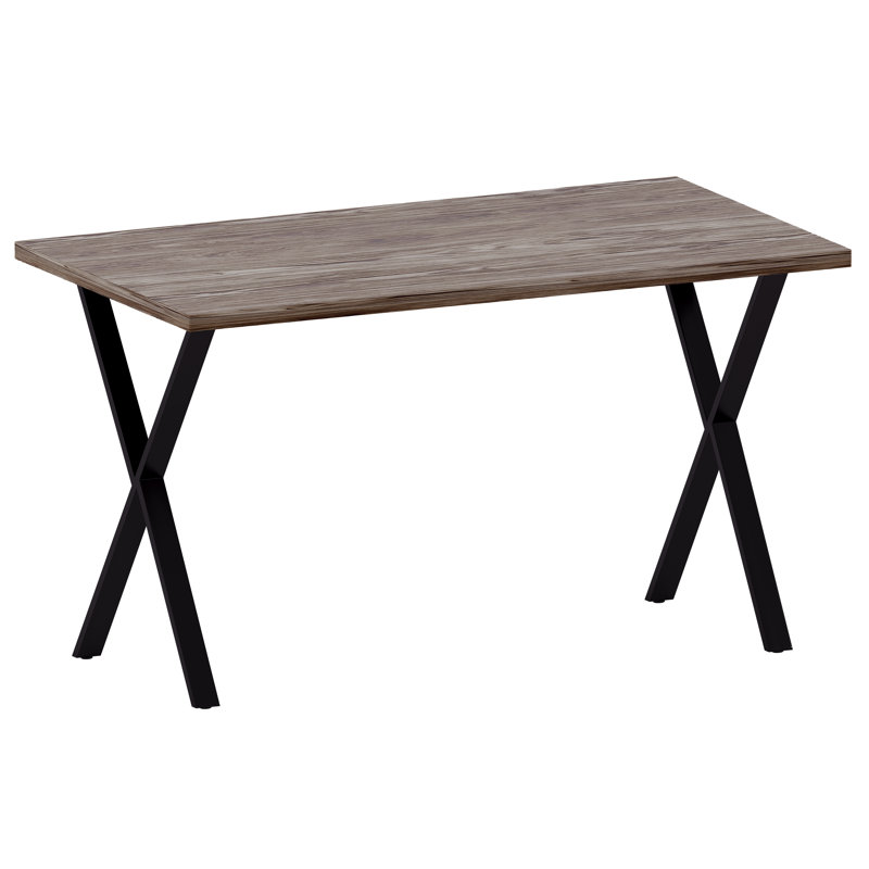 Akaalbir Metal Base Dining Table, Walnut