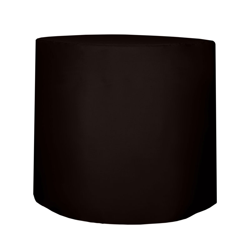 Javin Solid Color Round Tablecloth, Espresso Dark Brown, 3