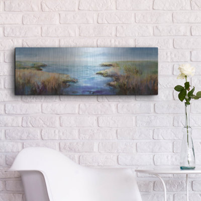 «Enjoying The View» par Karen Hale, art mural en métal, 36 po x 12 po