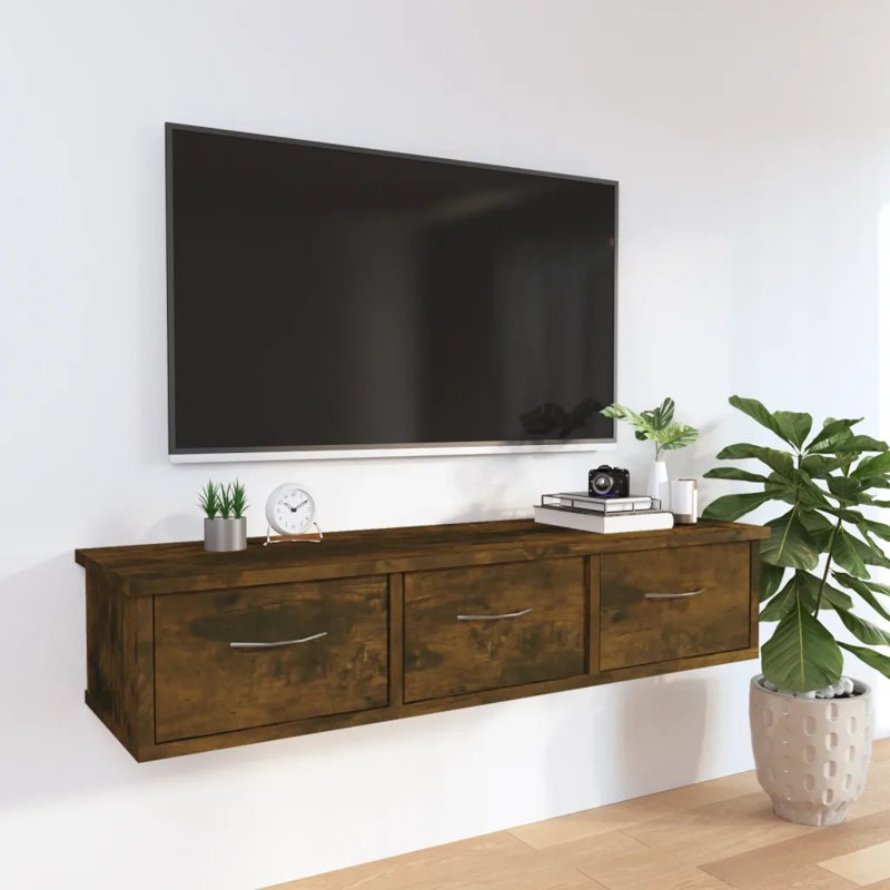 Allendale Floating Shelf, Smoked Oak
