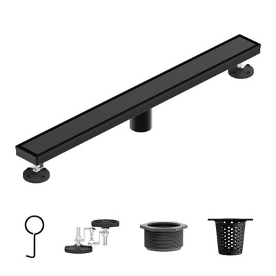28 "drain linéaire en acier inoxydable 304 pour un drainage rapide, drain de plancher pour la salle de bain