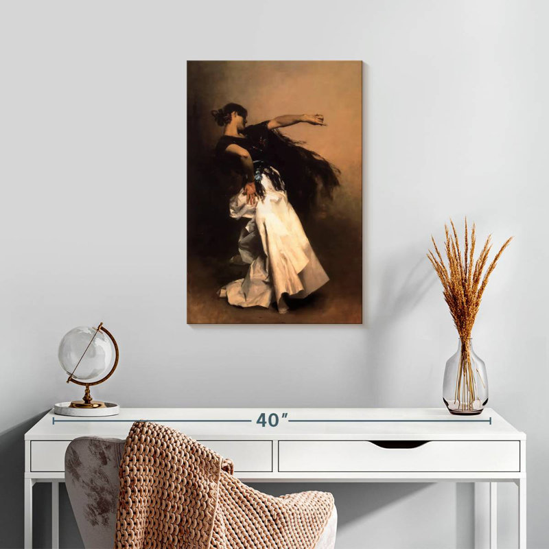 Danseur espagnol Enn 1880-81, H 24 po x l 16 po