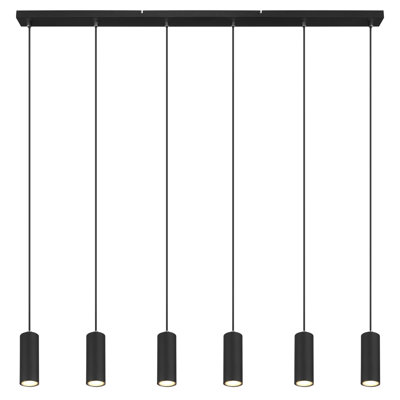 6 - Light Matte Black Pendant