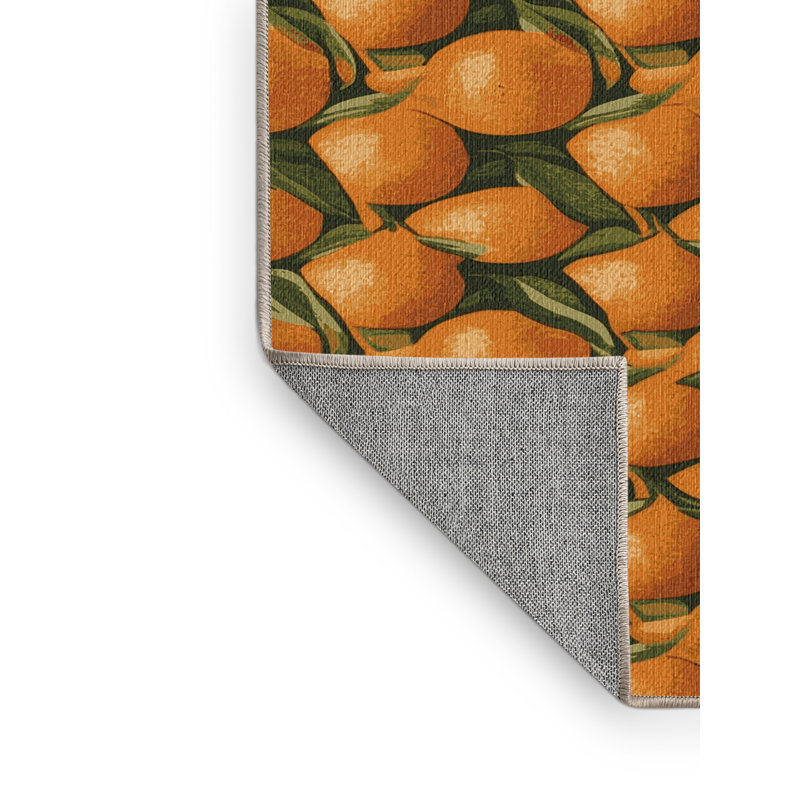 Tapis lavable fruits Clémentine, Rectangulaire 8 pi x 12 pi