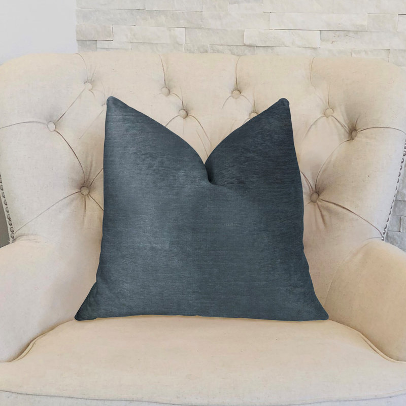 Coussin Pearly, 20 po x 20 po, Bleu, Carré