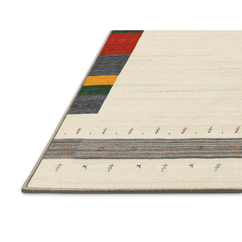 Tapis contemporain gris / olive Nepeta, Rectangle 5 pi x 7 pi