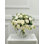 White Peony Faux Centerpiece In Glass Vase