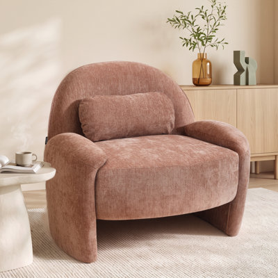 36.6" Oversized Modern Chenille Upholstered Accent Chair