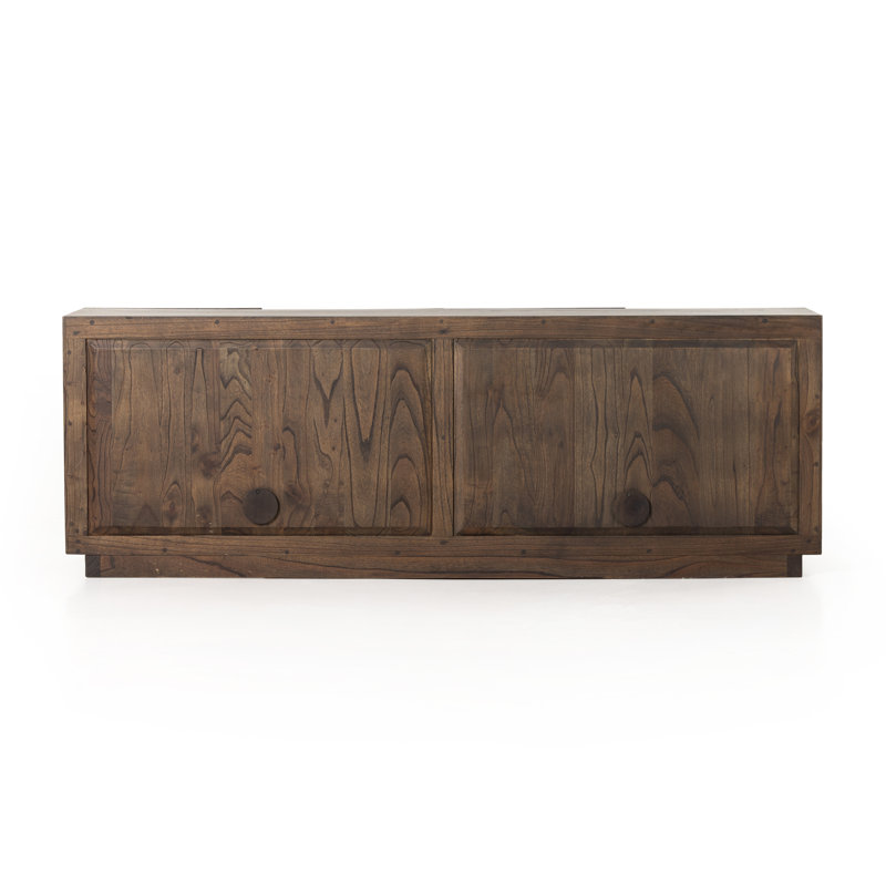 Tussac Solid Wood TV Stand, Matte Brown Neem