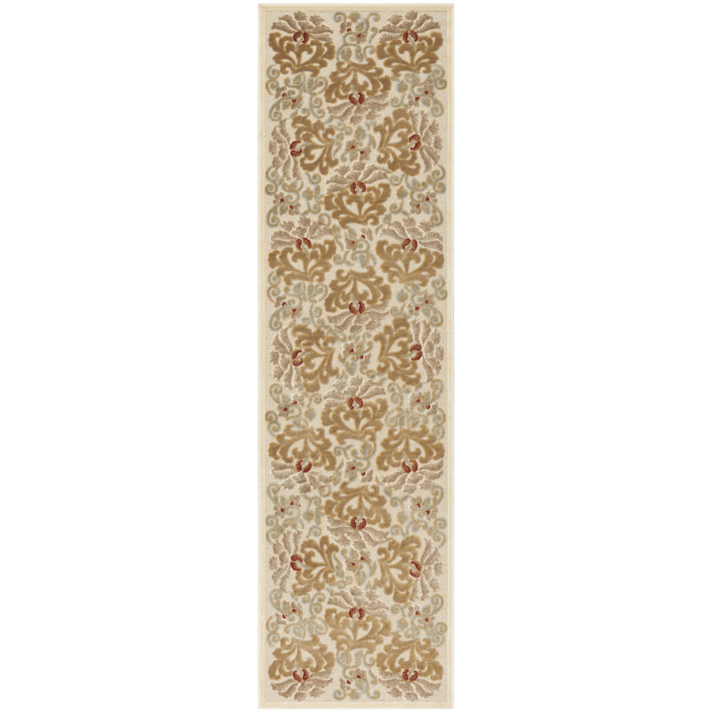 Martha Stewart Performance Floral Rug, Runner 2'2" x 8'