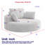 Chaise pivotante 55 po en chenille de velours côtelé L-105528332