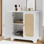 Buffet avec portes en rotin pour le salon-1186466761