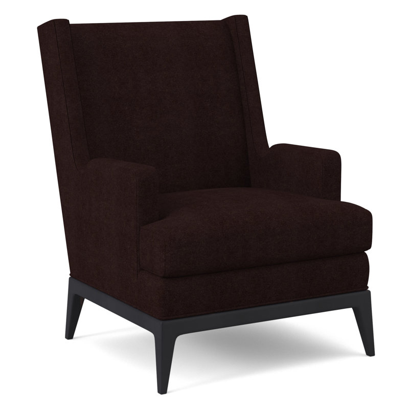 Cooper Upholstered Wingback Chair, Margaret Mahogany, Vintage Ebony