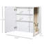 Armoire de salle de bain avec miroir, armoire à pharmacie avec cadre en acier inoxydable, organisateur de rangement mural avec portes doubles-174531955-174531953
