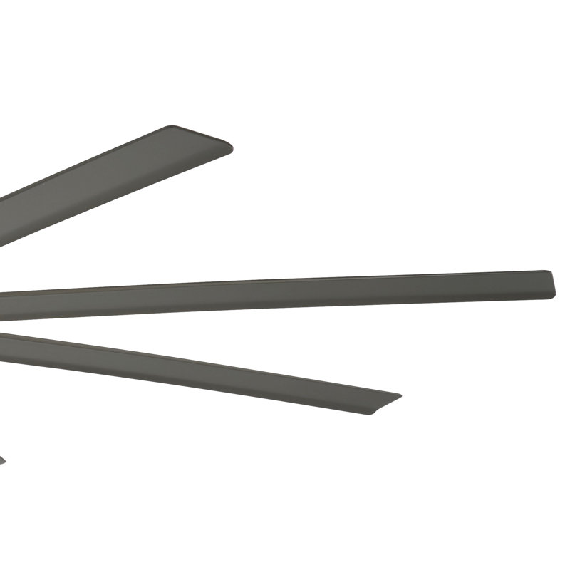 84" Xtreme 8 - Blade Outdoor Standard Ceiling Fan with Remote Control, Smoked Iron